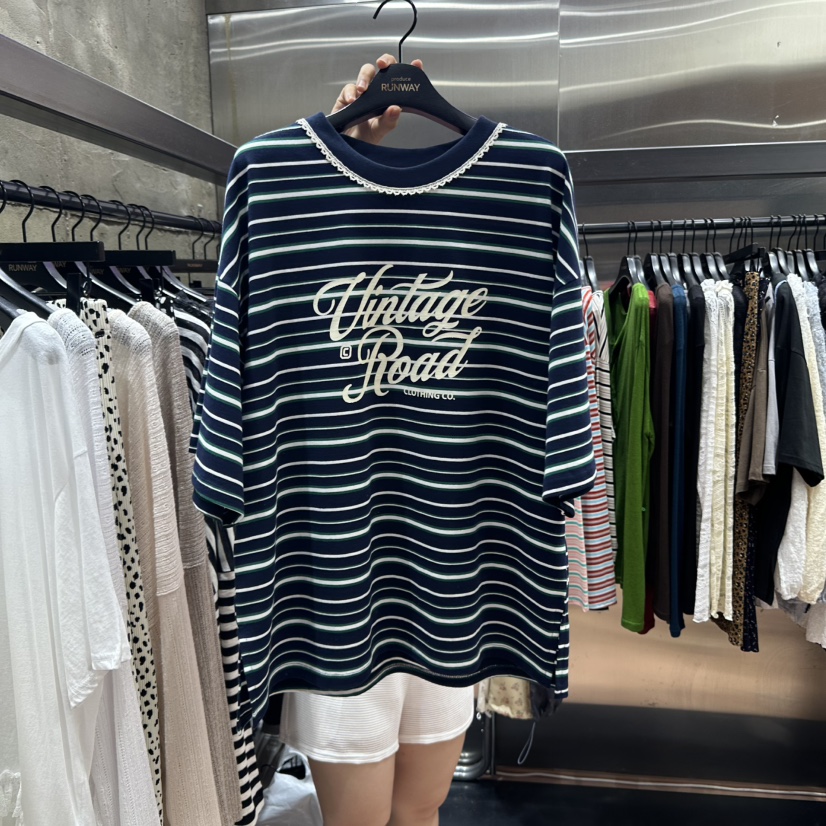 RUNWAY-런웨이東大門㊣直郵女裝新品休閑推薦真品25秋夏T恤RUNWAYT恤圖色2