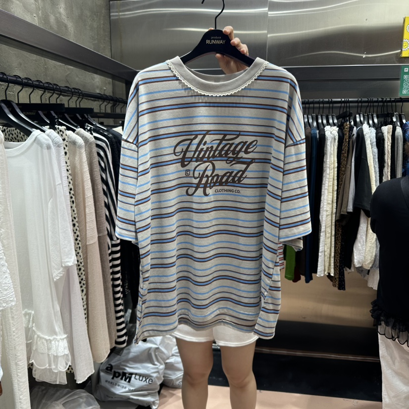 RUNWAY-런웨이東大門㊣直郵女裝新品休閑推薦真品25秋夏T恤RUNWAYT恤圖色4