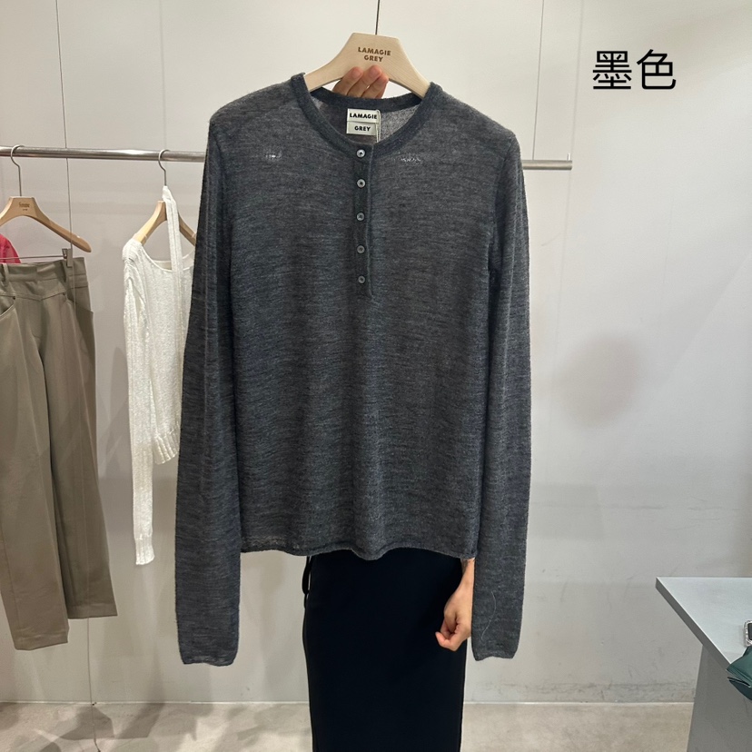 LAMAGIEPIE韓國直郵㊣女裝新品人氣職業熱賣推薦針織衫羊毛LAMAGIE GREY針織衫圖色4
