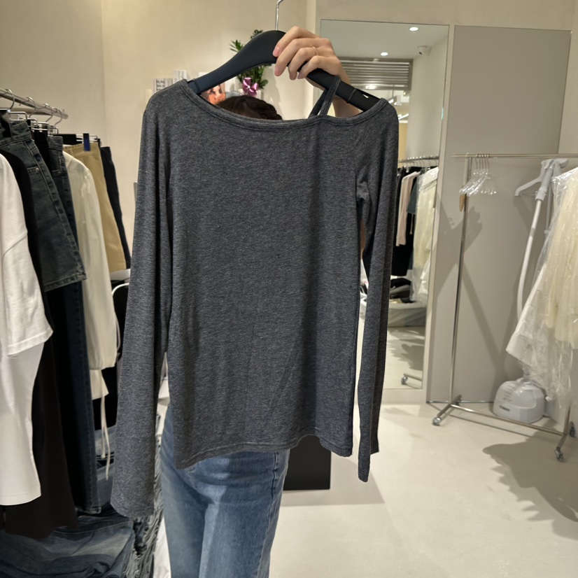 MEMO CLASSIC韓國直郵㊣女裝新品職業熱賣推薦休閑長袖T恤MEMO CLASSIC長袖T恤圖色2