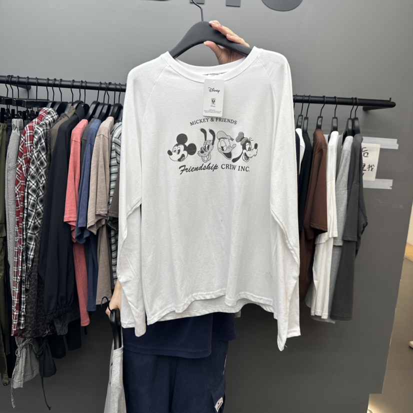 CREDITO韓國代購㊣女士新款推薦25秋夏時尚職業人氣長袖T恤But ton/BOUTIQUE SEOUL長袖T恤圖色3