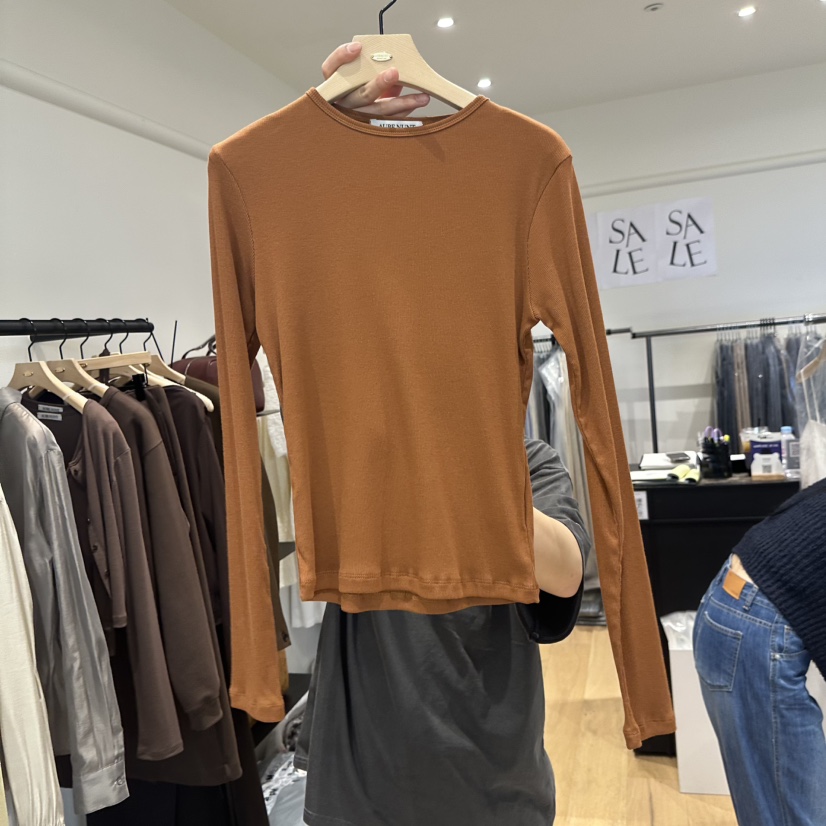 aube nunt東大門㊣代購女裝新品熱賣時尚人氣休閑推薦長袖T恤aube nunt長袖T恤圖色4