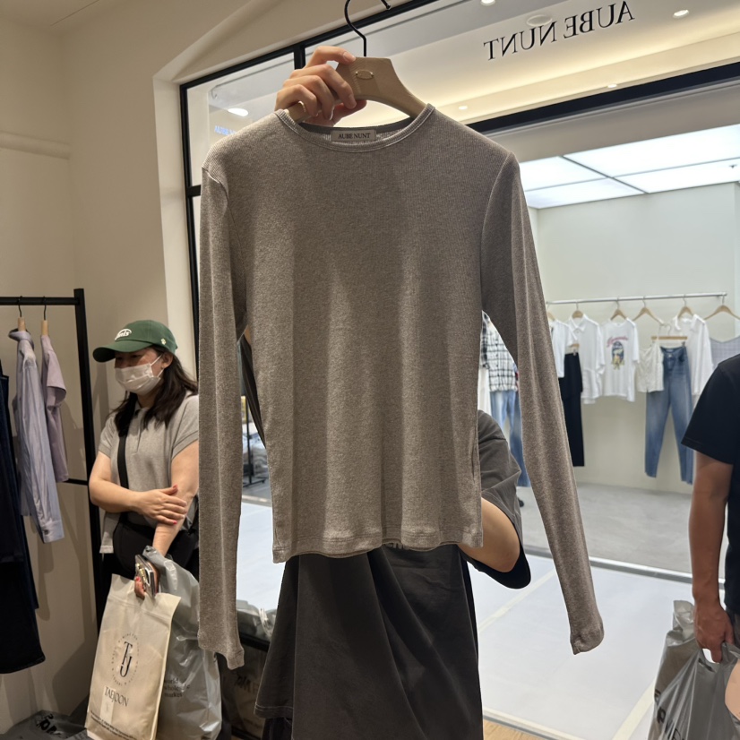 aube nunt東大門㊣代購女裝新品熱賣時尚人氣休閑推薦長袖T恤aube nunt長袖T恤圖色6