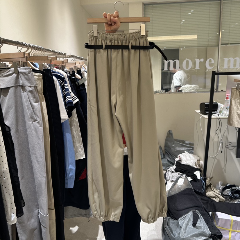MOREMORE東大門㊣實拍女士新品真品25秋夏休閑褲不含腰帶綁帶more more休閑褲