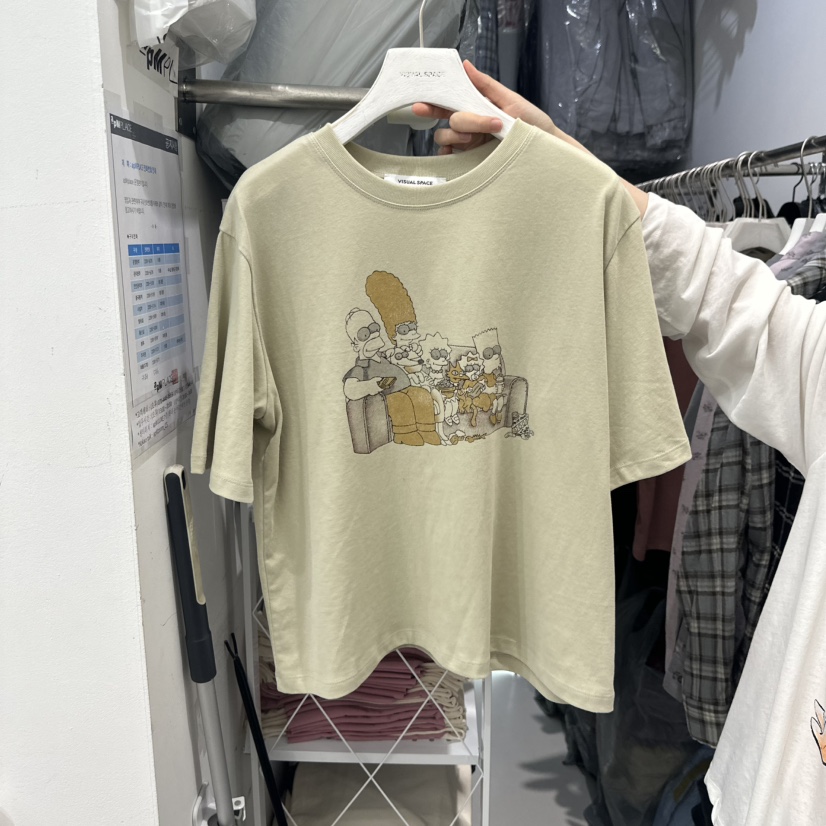 VISUAL SPACE東大門㊣直郵女裝新品推薦人氣熱賣25秋夏T恤VISUAL SPACET恤圖色2