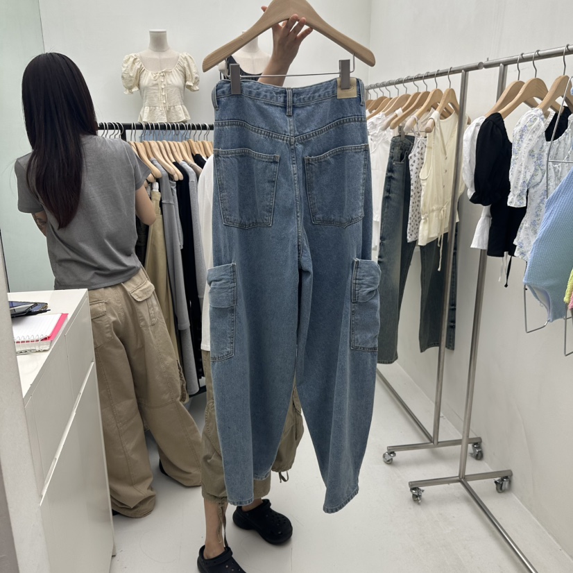 CHAV韓國代購㊣女士新品熱賣職業時尚人氣真品休閑推薦牛仔褲CHAV牛仔褲
