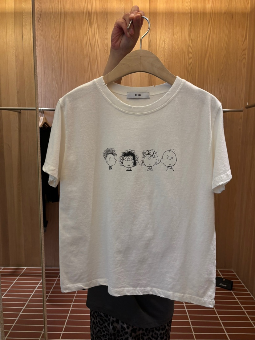 CHOI-L韓國代購㊣女士新款時尚25秋夏職業推薦熱賣T恤史努比CHOIT恤圖色3