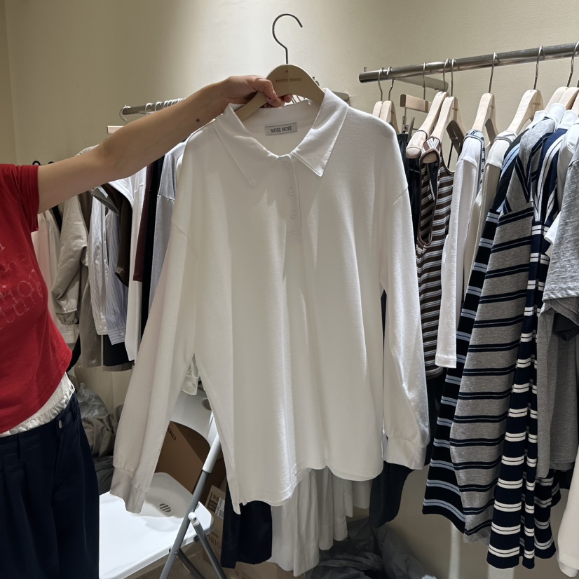 MOREMORE韓國代購㊣女裝新品推薦人氣時尚25秋夏熱賣長袖T恤more more長袖T恤