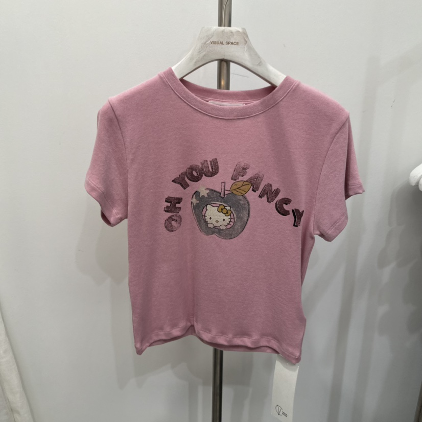 VISUAL SPACE韓國直郵㊣女裝新品休閑職業推薦25秋夏真品T恤VISUAL SPACET恤圖色3