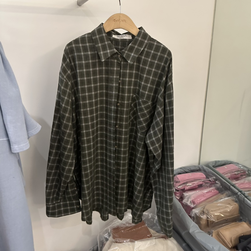 DE VENTI韓國直郵㊣女士新品真品時尚25秋夏襯衫蕾絲衫格紋DE VENTI襯衫/蕾絲衫圖色1