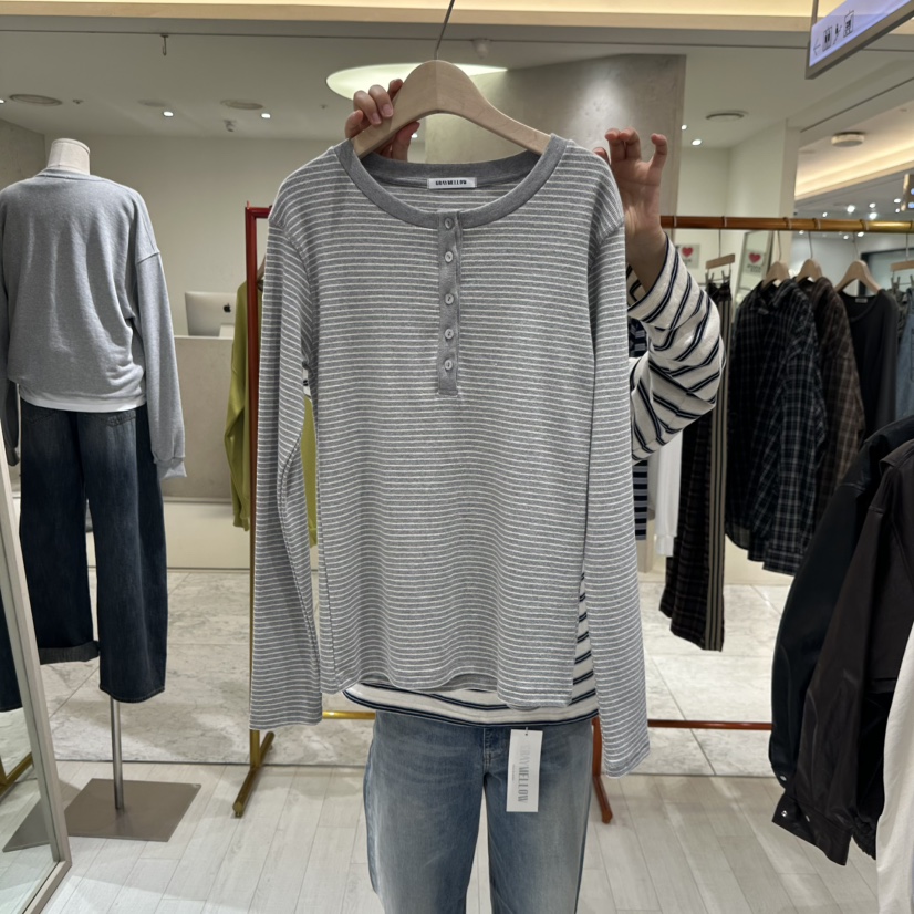 GRAYMELLOW韓國直郵㊣女裝新款人氣熱賣休閑時尚職業長袖T恤GRAYMELLOW長袖T恤