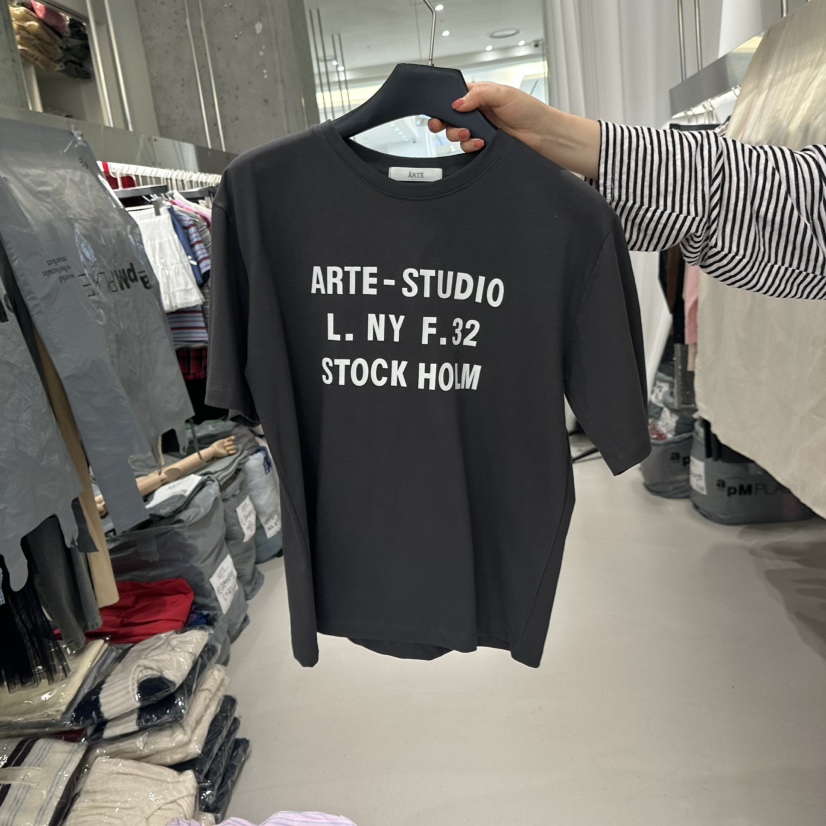 ARTE STUDIO韓國代購㊣女裝新品人氣休閑時尚真品推薦25秋夏T恤ARTE STUDIOT恤圖色4