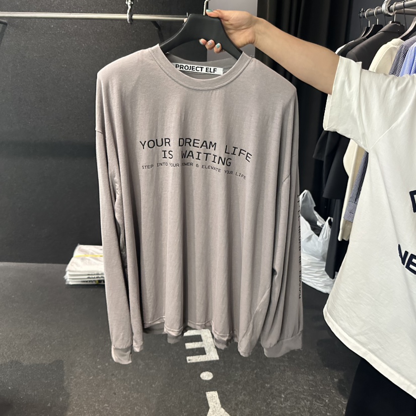 ELF-L東大門㊣直郵女裝新品真品時尚熱賣休閑25秋夏長袖T恤PROJECT ELF/ELF-L長袖T恤圖色3