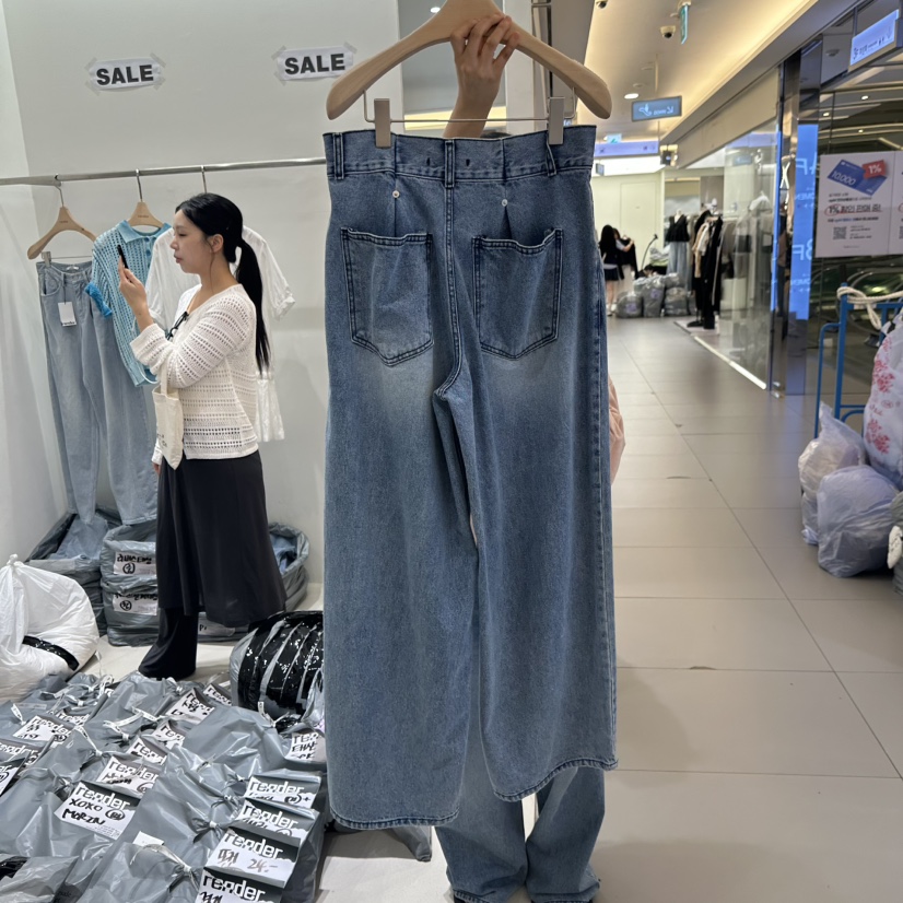 RENDER東大門㊣直郵女裝新款人氣推薦時尚職業真品休閑牛仔褲RENDER牛仔褲