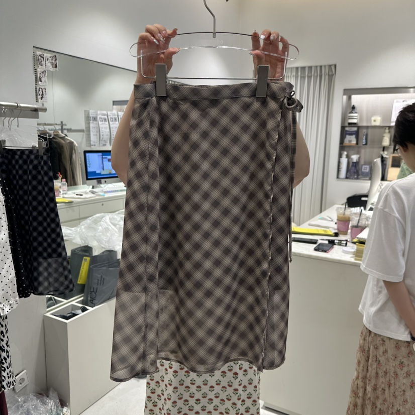 COMBO東大門㊣代購女士新款25秋夏時尚人氣休閑半身裙中短裙COM_BO半身裙/中短裙