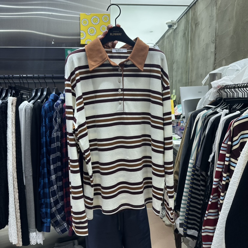 RUNWAY-런웨이韓國直郵㊣女士新品25秋夏真品時尚職業長袖T恤RUNWAY長袖T恤圖色3