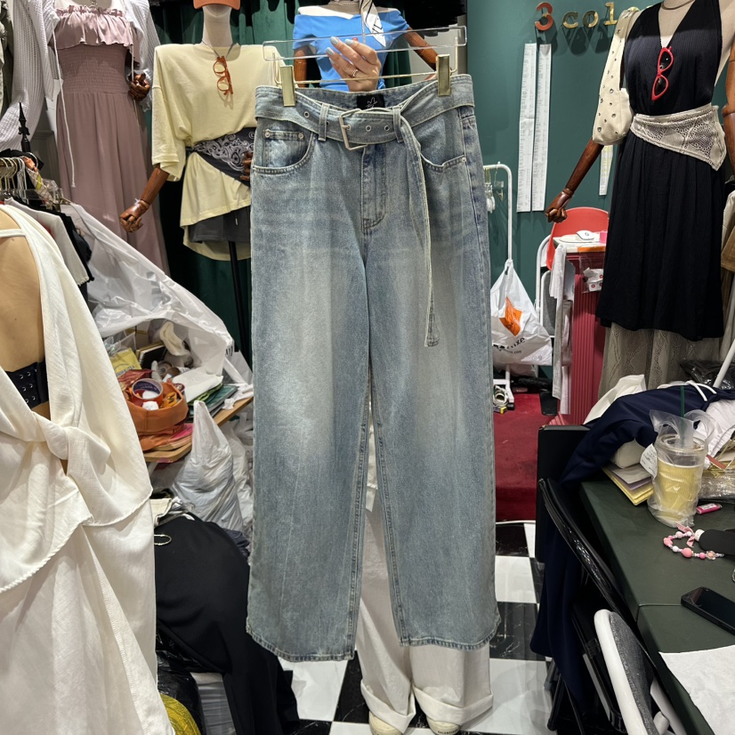 3COLOR東大門㊣實拍女士新款職業牛仔褲Three color牛仔褲圖色1