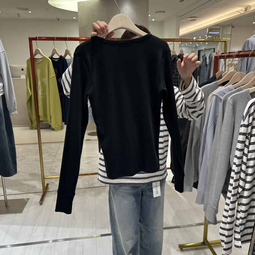GRAYMELLOW韓國代購㊣女士新品真品休閑時尚25秋夏推薦長袖T恤GRAYMELLOW長袖T恤