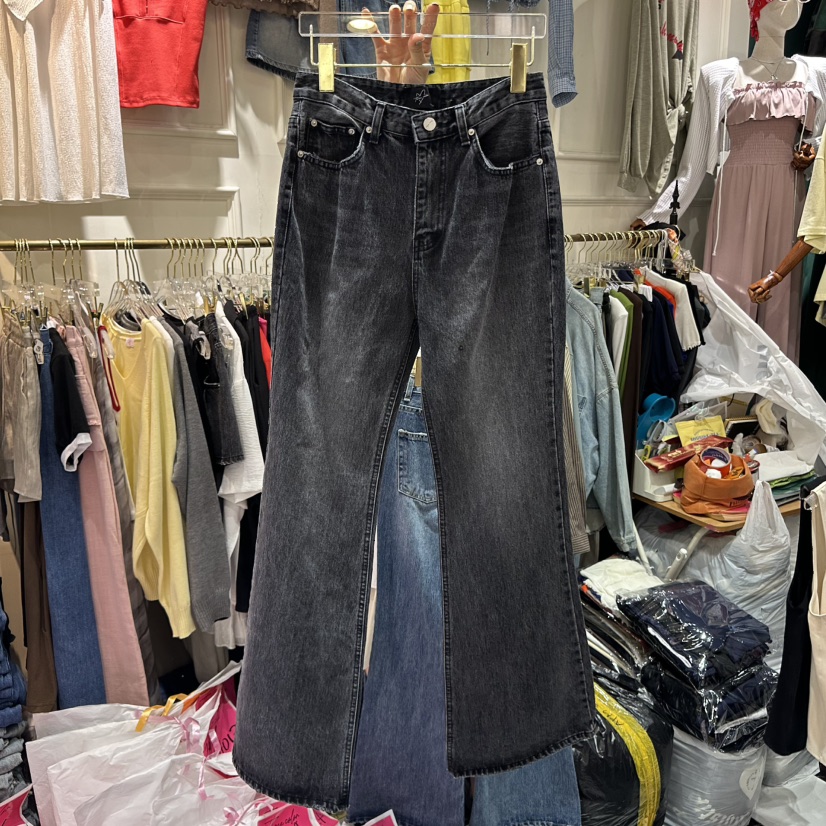 3COLOR東大門㊣實拍女裝新款職業牛仔褲Three color牛仔褲圖色2