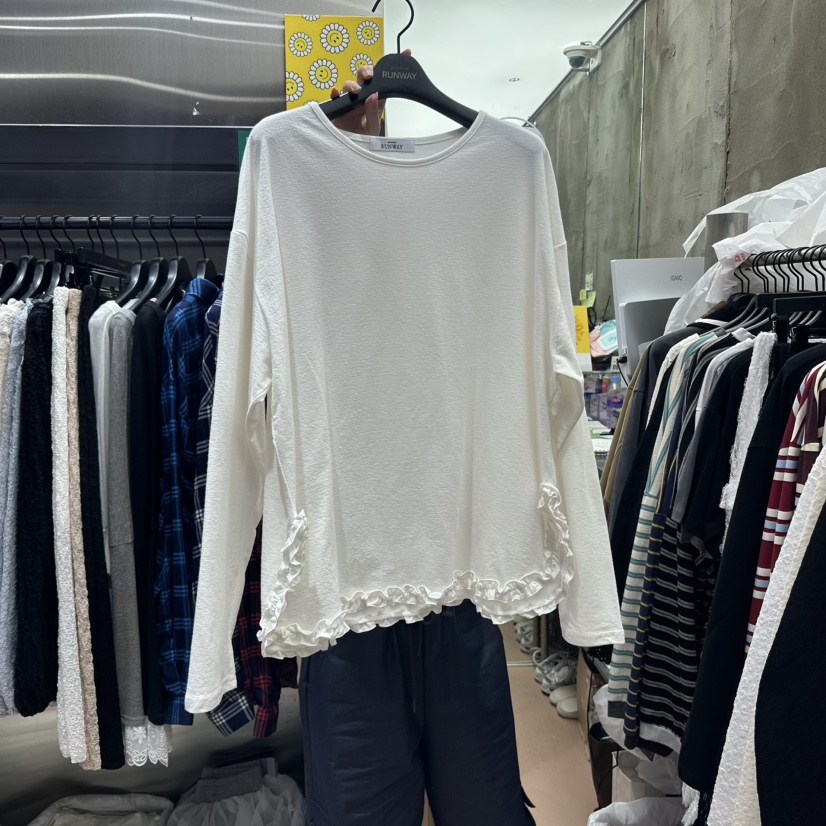 RUNWAY-런웨이韓國代購㊣女裝新品職業熱賣時尚推薦長袖T恤RUNWAY長袖T恤圖色1