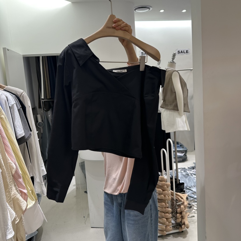 RENDER東大門㊣代購女裝新款時尚真品推薦人氣職業襯衫蕾絲衫RENDER襯衫/蕾絲衫圖色2