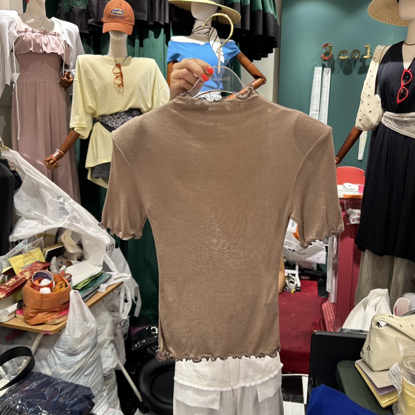3COLOR東大門㊣實拍女裝新品推薦T恤Three colorT恤圖色5