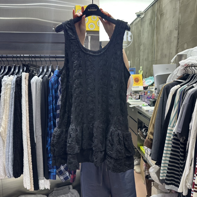 RUNWAY-런웨이東大門㊣實拍女裝新款25秋夏熱賣休閑吊帶背心RUNWAY吊帶/背心圖色2