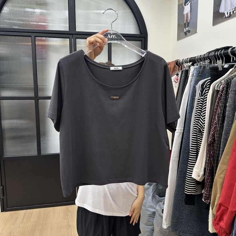 ARR韓國直郵㊣女裝新品熱賣25秋夏人氣休閑真品推薦時尚T恤ARRT恤圖色3