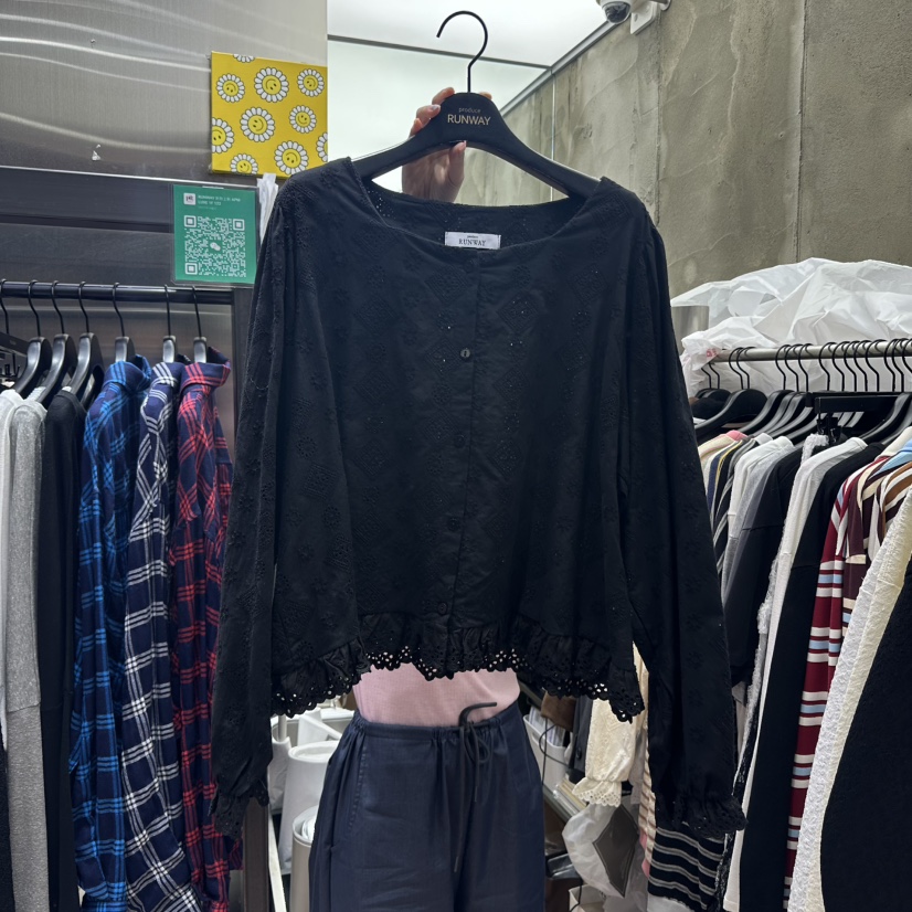 RUNWAY-런웨이東大門㊣實拍女士新款真品熱賣25秋夏襯衫蕾絲衫RUNWAY襯衫/蕾絲衫圖色3