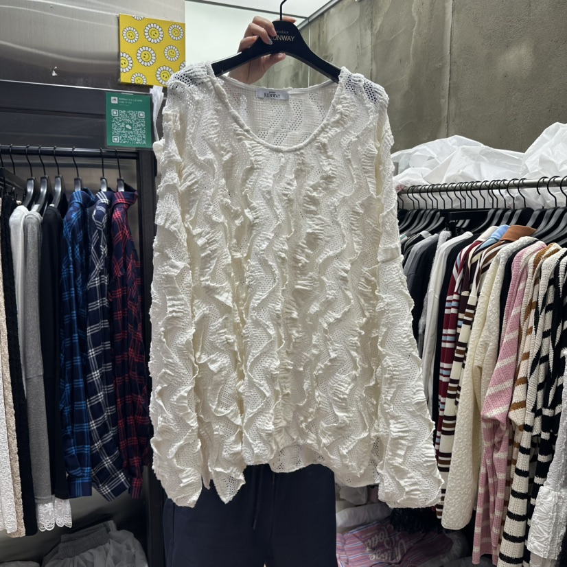 RUNWAY-런웨이東大門㊣實拍女士新品熱賣時尚襯衫蕾絲衫口袋RUNWAY襯衫/蕾絲衫圖色1