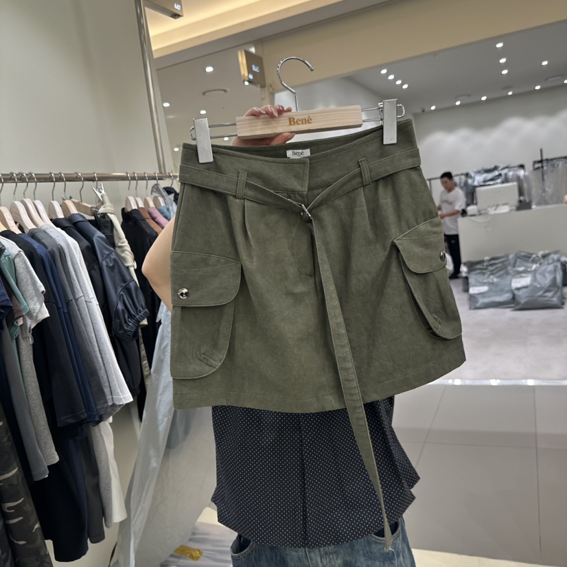BENE東大門㊣實拍女裝新品職業熱賣25秋夏人氣時尚裙褲含腰帶BENE裙褲圖色3