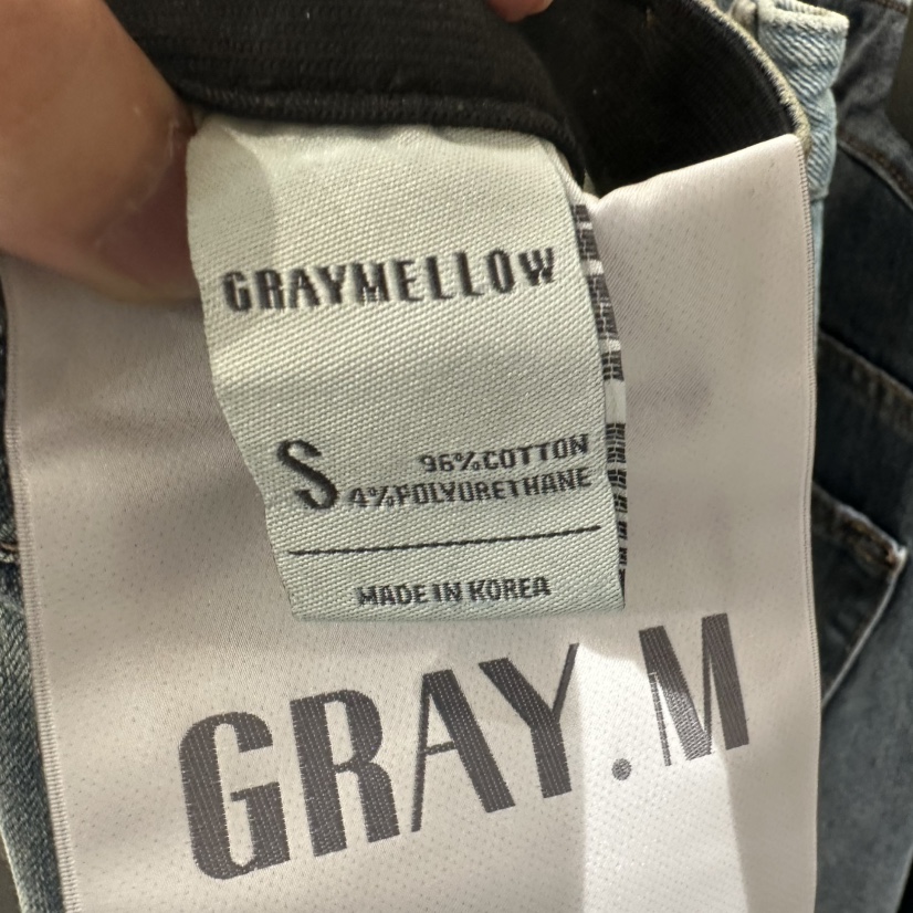 GRAYMELLOW東大門㊣實拍女裝新品職業人氣真品25秋夏牛仔褲GRAYMELLOW牛仔褲