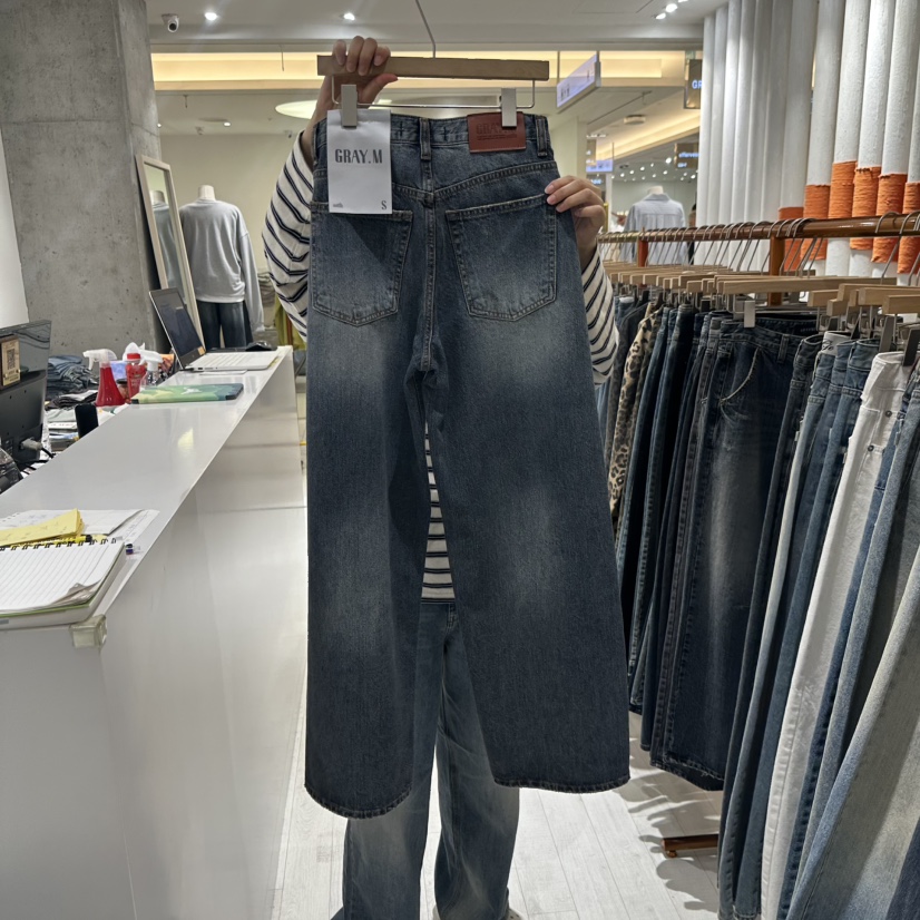 GRAYMELLOW東大門㊣直郵女士新品休閑25秋夏職業時尚牛仔褲GRAYMELLOW牛仔褲