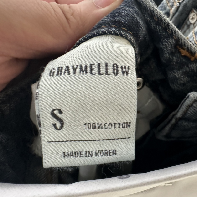 GRAYMELLOW東大門㊣直郵女士新品休閑25秋夏職業時尚牛仔褲GRAYMELLOW牛仔褲