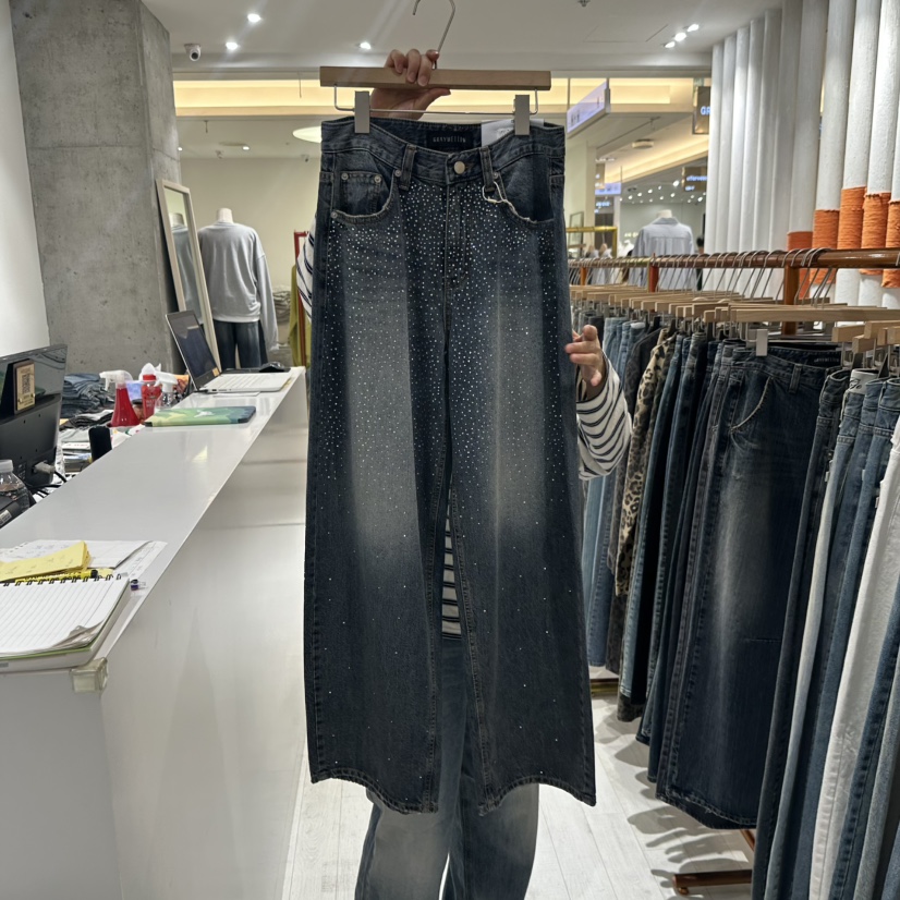 GRAYMELLOW東大門㊣直郵女士新品休閑25秋夏職業時尚牛仔褲GRAYMELLOW牛仔褲圖色1