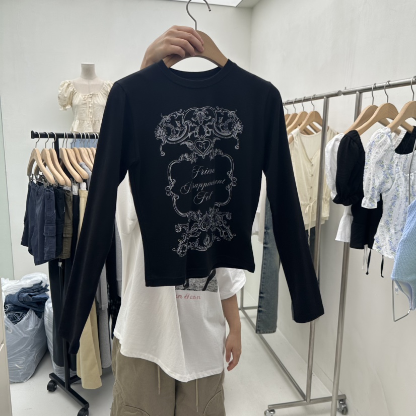 CHAV東大門㊣直郵女裝新款時尚人氣熱賣休閑推薦真品長袖T恤CHAV長袖T恤圖色3