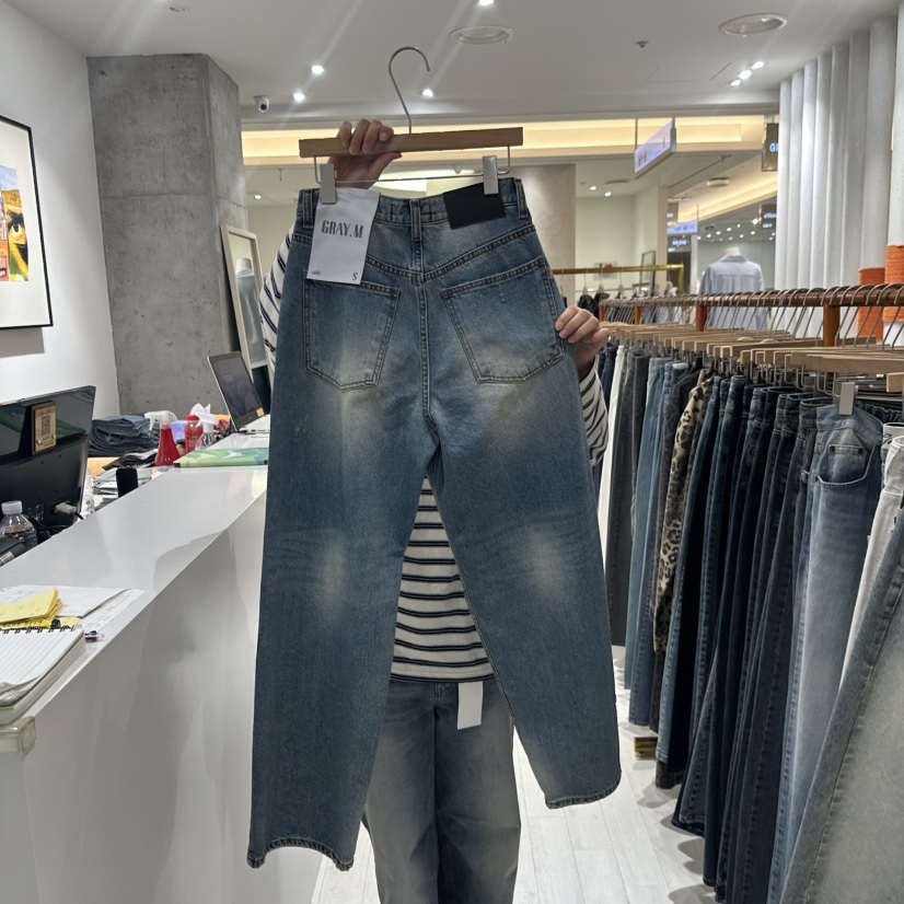 GRAYMELLOW東大門㊣實拍女裝新品推薦真品職業休閑熱賣牛仔褲GRAYMELLOW牛仔褲