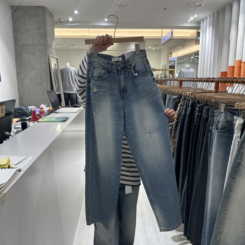 GRAYMELLOW東大門㊣實拍女裝新品推薦真品職業休閑熱賣牛仔褲GRAYMELLOW牛仔褲圖色1