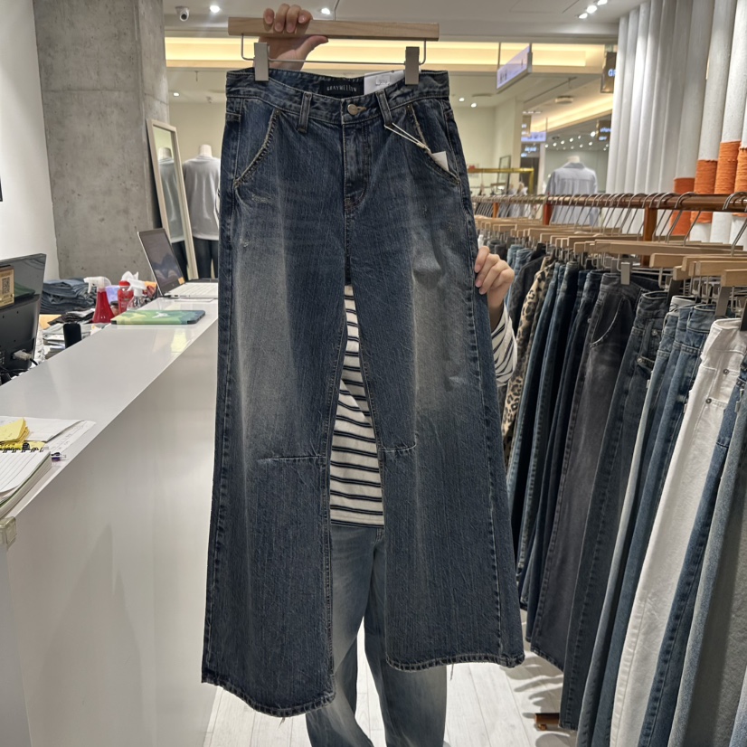GRAYMELLOW東大門㊣直郵女裝新款職業推薦時尚休閑熱賣牛仔褲GRAYMELLOW牛仔褲圖色1
