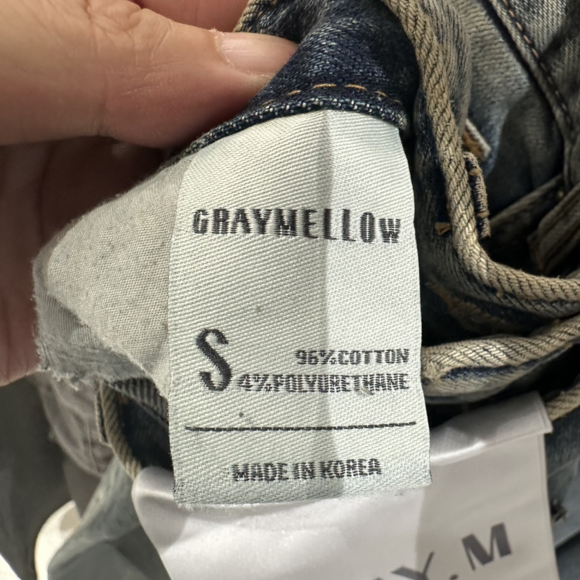 GRAYMELLOW韓國直郵㊣女士新款人氣真品時尚熱賣25秋夏牛仔褲GRAYMELLOW牛仔褲