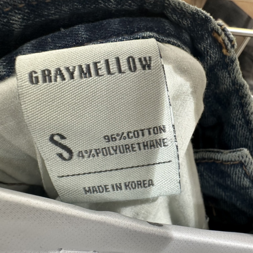GRAYMELLOW韓國代購㊣女士新品推薦25秋夏真品人氣時尚牛仔褲GRAYMELLOW牛仔褲