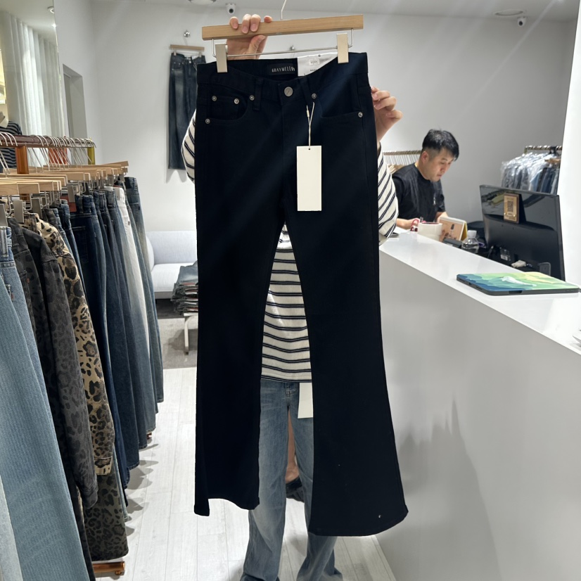 GRAYMELLOW東大門㊣實拍女裝新款推薦時尚人氣25秋夏牛仔褲GRAYMELLOW牛仔褲