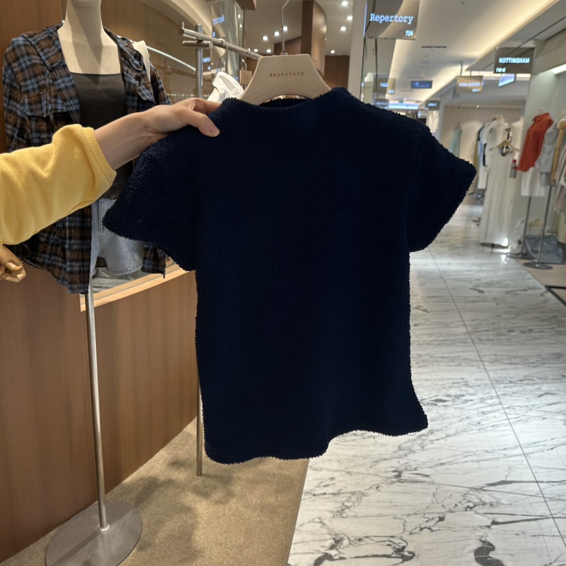 REPERTORY韓國代購㊣女裝新品熱賣時尚真品25秋夏職業推薦T恤REPERTORYT恤圖色3