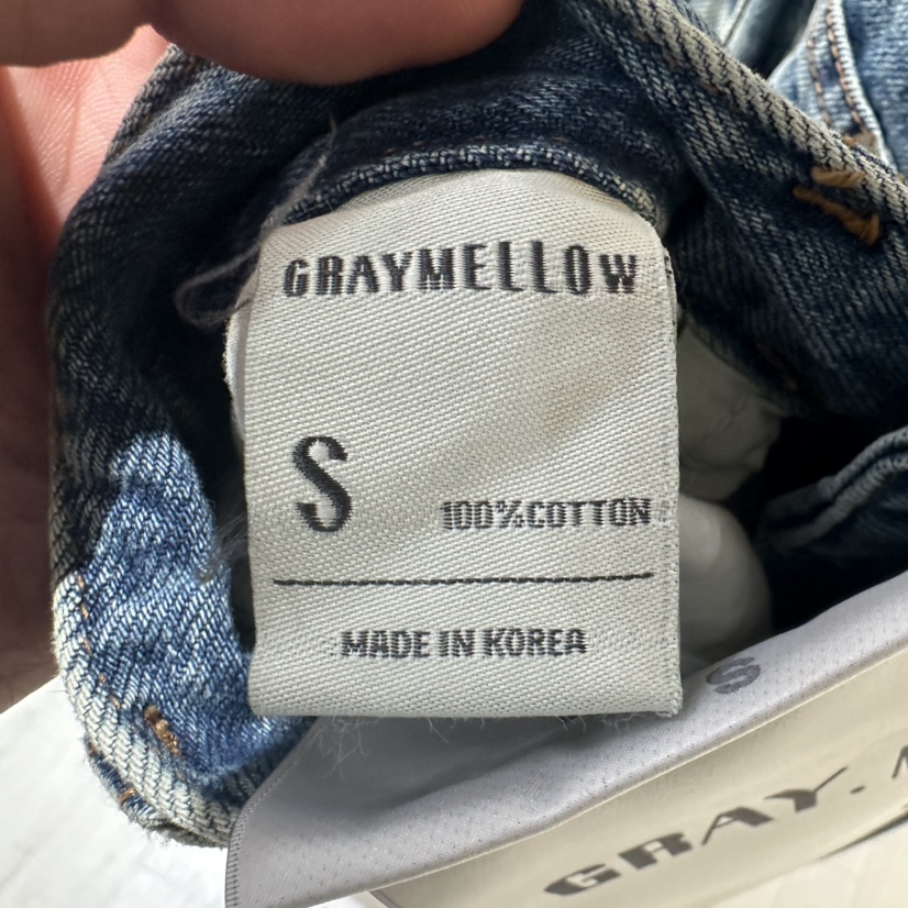 GRAYMELLOW韓國直郵㊣女士新品職業25秋夏熱賣真品推薦牛仔褲GRAYMELLOW牛仔褲