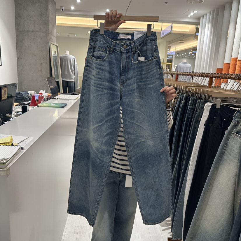 GRAYMELLOW韓國直郵㊣女士新品職業25秋夏熱賣真品推薦牛仔褲GRAYMELLOW牛仔褲