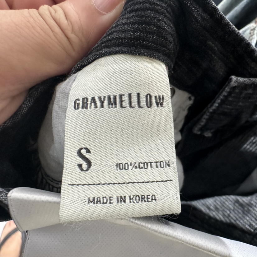 GRAYMELLOW韓國代購㊣女裝新款熱賣推薦休閑25秋夏人氣牛仔褲GRAYMELLOW牛仔褲