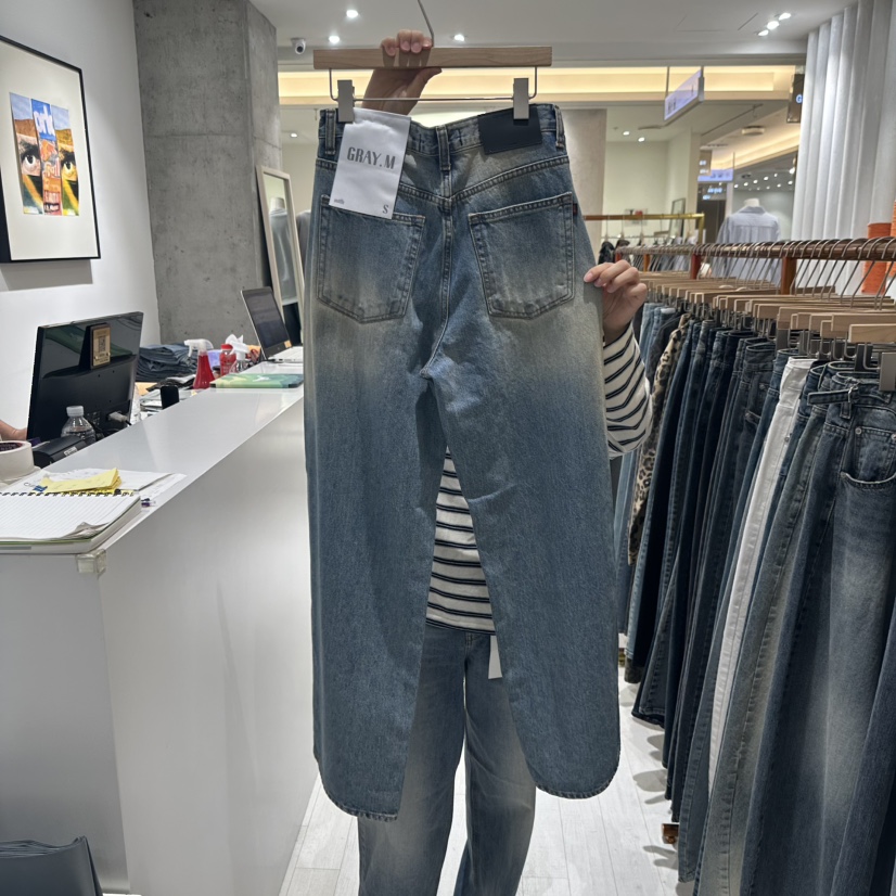 GRAYMELLOW東大門㊣代購女裝新品熱賣真品休閑時尚推薦牛仔褲GRAYMELLOW牛仔褲