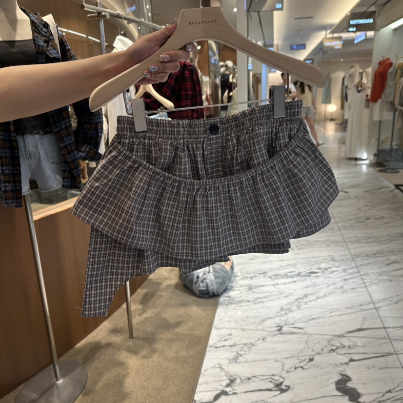 REPERTORY東大門㊣實拍女裝新品職業推薦休閑時尚短裙荷葉邊REPERTORY短裙