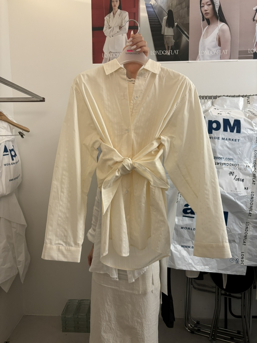 LONDON FLAT東大門㊣直郵女裝新款人氣真品休閑襯衫蕾絲衫LONDON FLAT襯衫/蕾絲衫