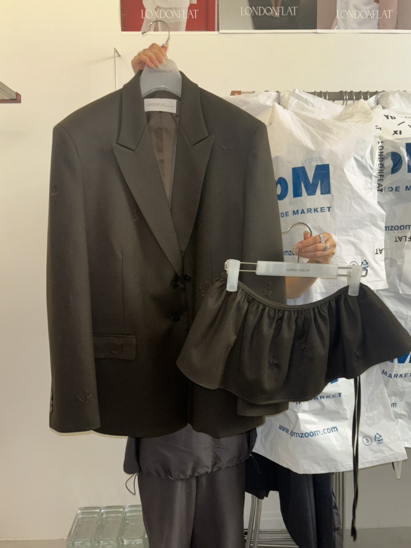 LONDON FLAT東大門㊣代購女裝新品25秋夏休閑人氣夾克刺繡LONDON FLAT夾克